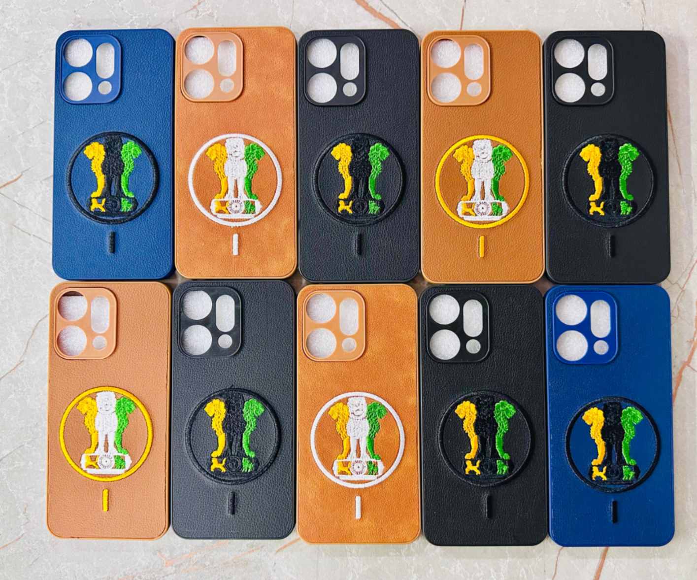 EMBROIDERY SATYAMEV JAYATE LEATHER CASE 111 PCS LOTT PRICE 25*111=2775/- - 2