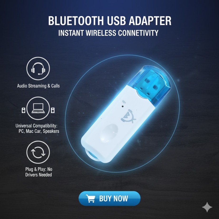 USB WIRELESS BLUETOOTH DONGLE FOR HOME THEATRESS & CARS FOR AUDIO - 3
