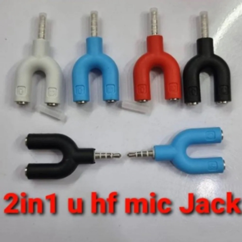 AUDIO JACK TO HEADPHONE MICROPHONE SPLITTER CONVERTER - 2
