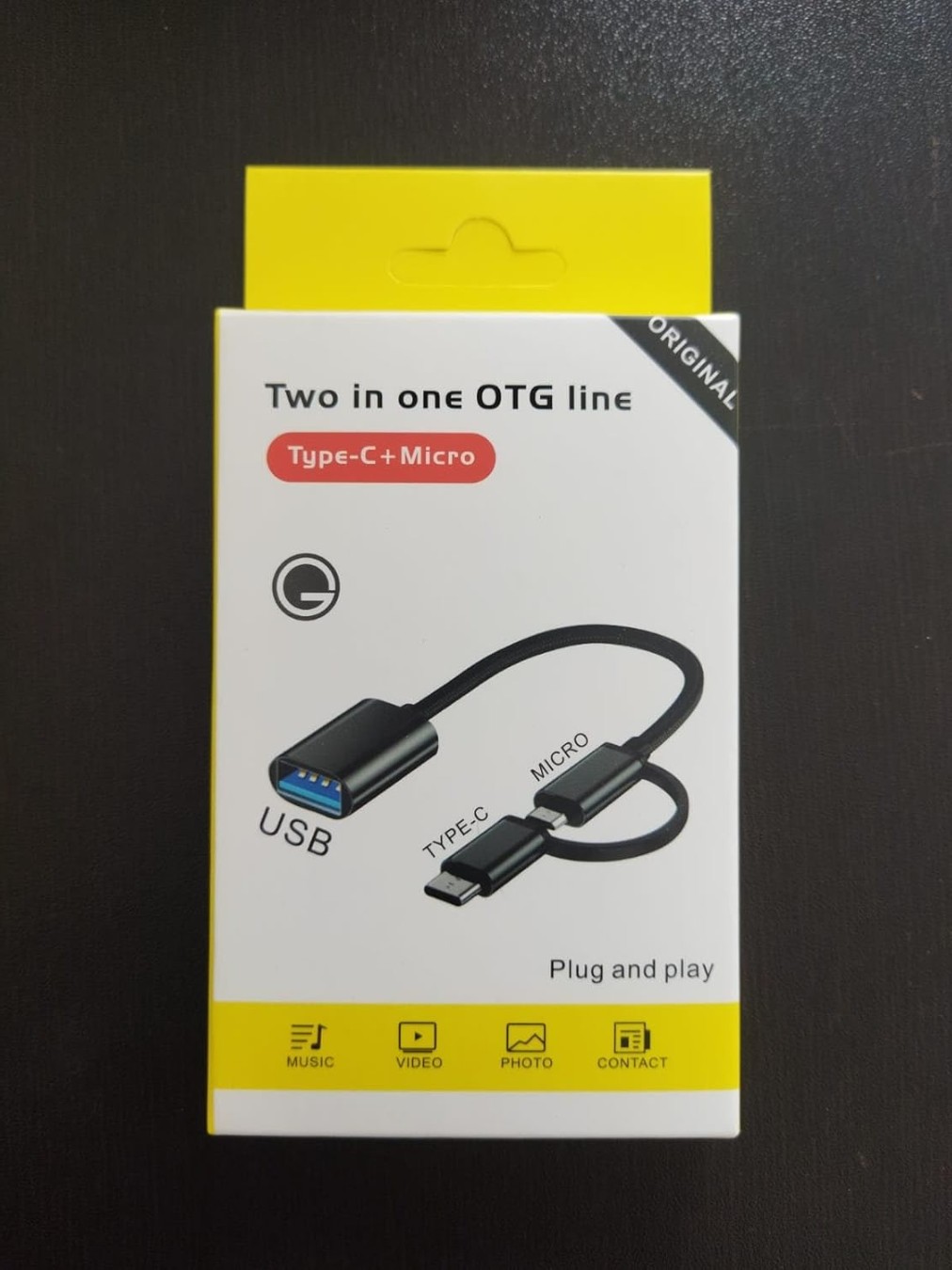 TWO IN ONE OTG LINE USB TO MICRO+TYPE C - 2