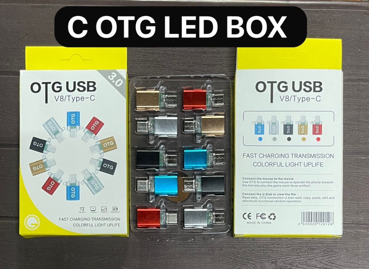 TYPE-C OTG LED 10 PCS BOX