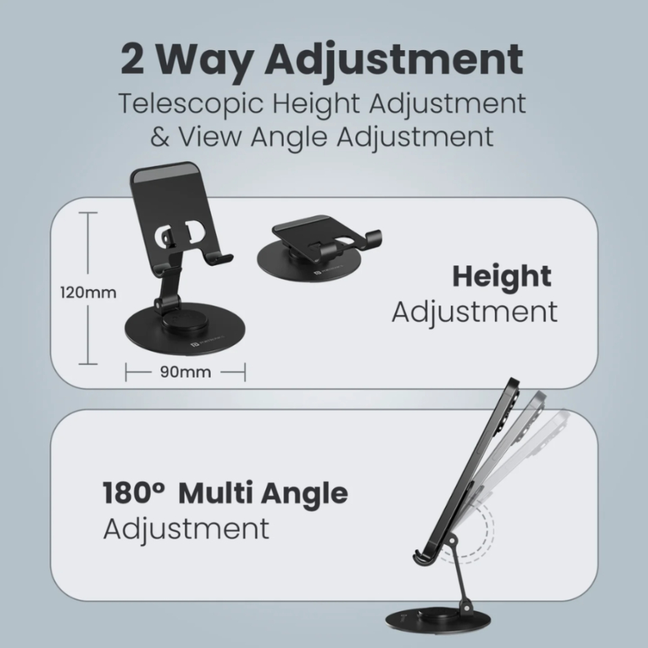PORTRONICS MOBOT 4 360 ROTATION UNIVERSAL MOBILE HOLDER - 5