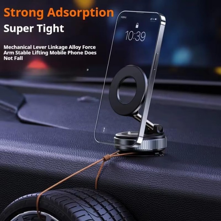 Vacuum Magnetic Suction Phone Mount, 360°Adjustable Hands-Free Shower Phone Holder, Stand Magnetic Cell Mobile Holder for Car,Gym,Mirror Compatible with iPhone & All Android Phones (K007 MagSafe) - 5