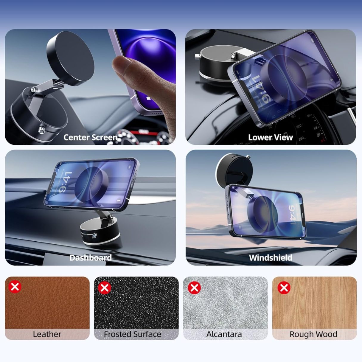 VACUUM SUCTION MAGNETIC PHONE HOLDER - 6