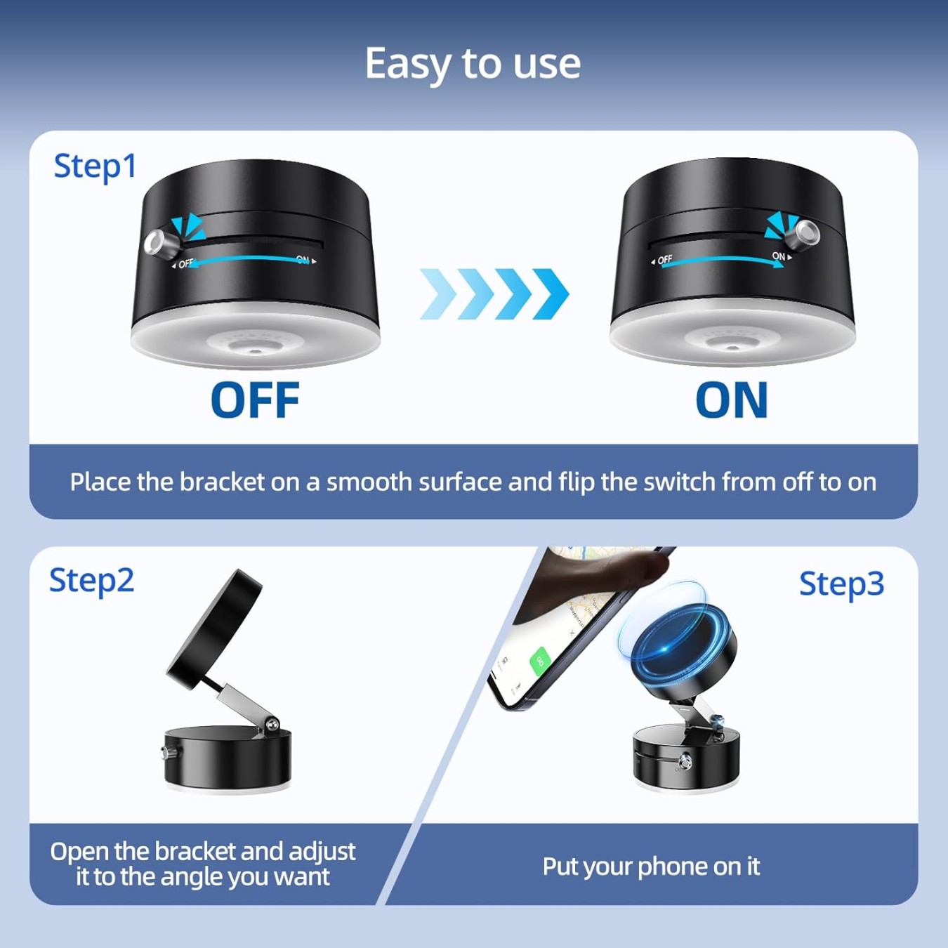 VACUUM SUCTION MAGNETIC PHONE HOLDER - 8