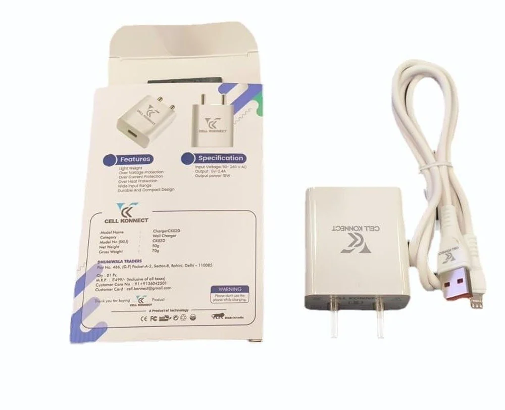 Cell Konnect 16W Single Port USB-C Wall Charger with Quick Charge Support - 2