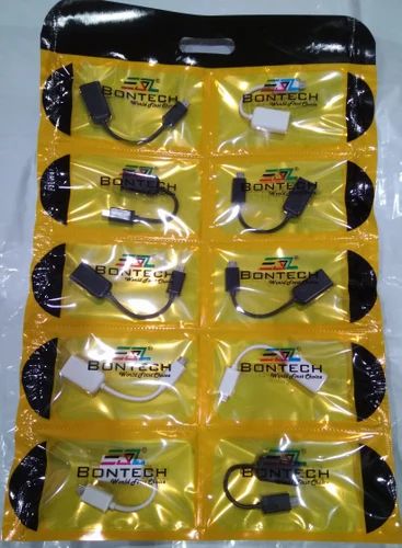 White & Black Mobile OTG Cable | Universal Data & Charging Connector (Wholesale Pack) - 3