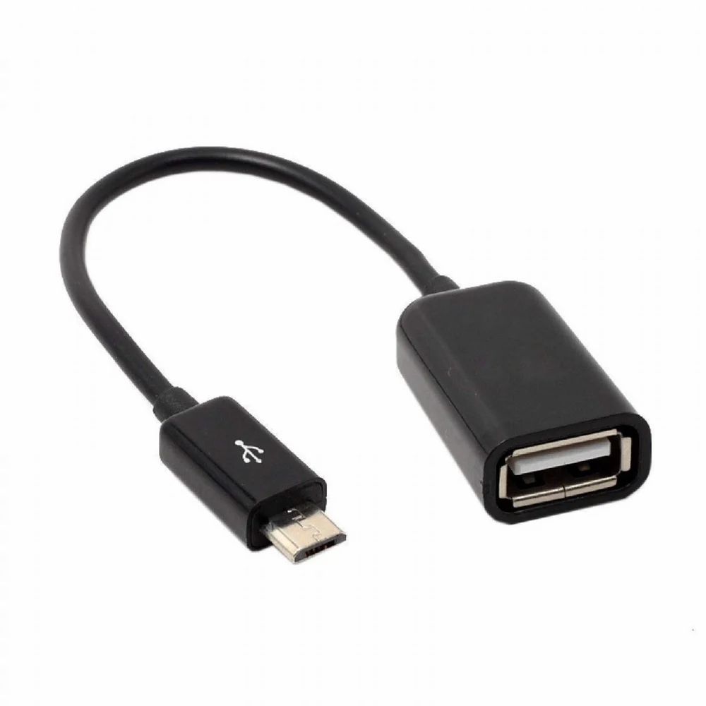 White & Black Mobile OTG Cable | Universal Data & Charging Connector (Wholesale Pack) - 5