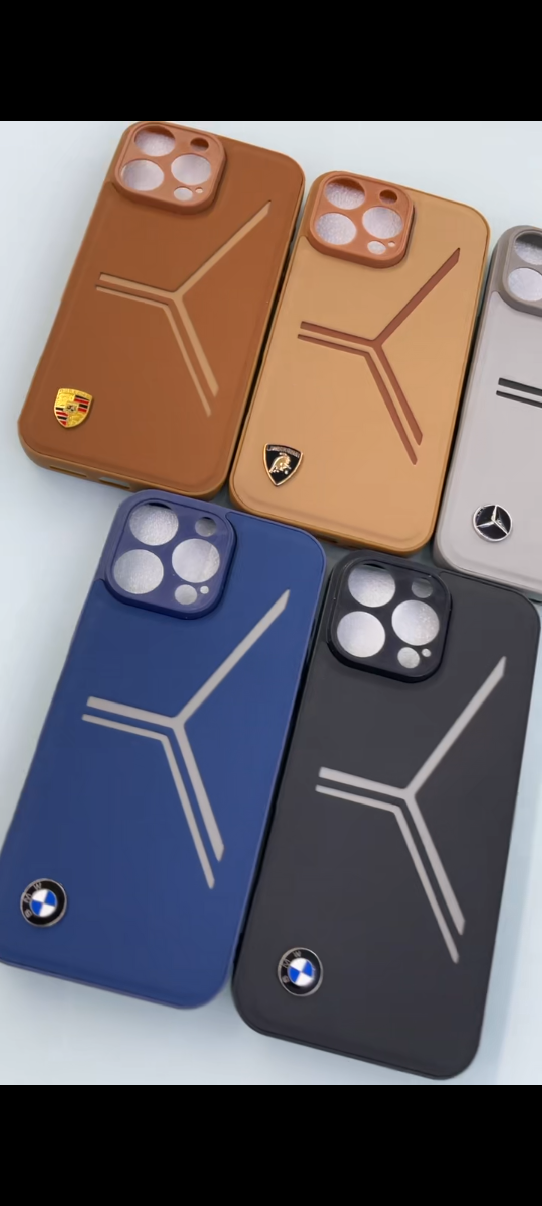 🛞ZIGZAG PATTERN METAL CAR LOGO LEATHER CASE🛞🚗